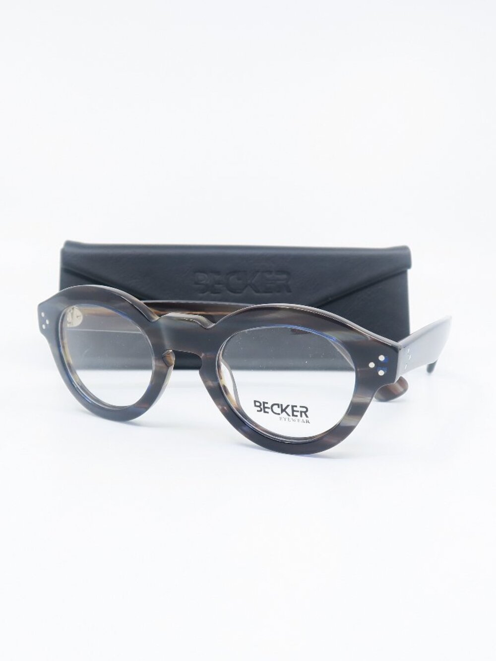 Becker CO1126 Co5 46mm Gray Marble, Round Trendy Fashion Italian New Eyeglasses.